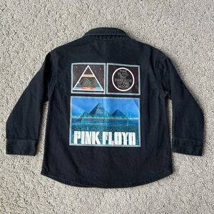 Pink Floyd Jean Jacket Dark Side of the Moon Button Down Retro Unisex Toddler 3T